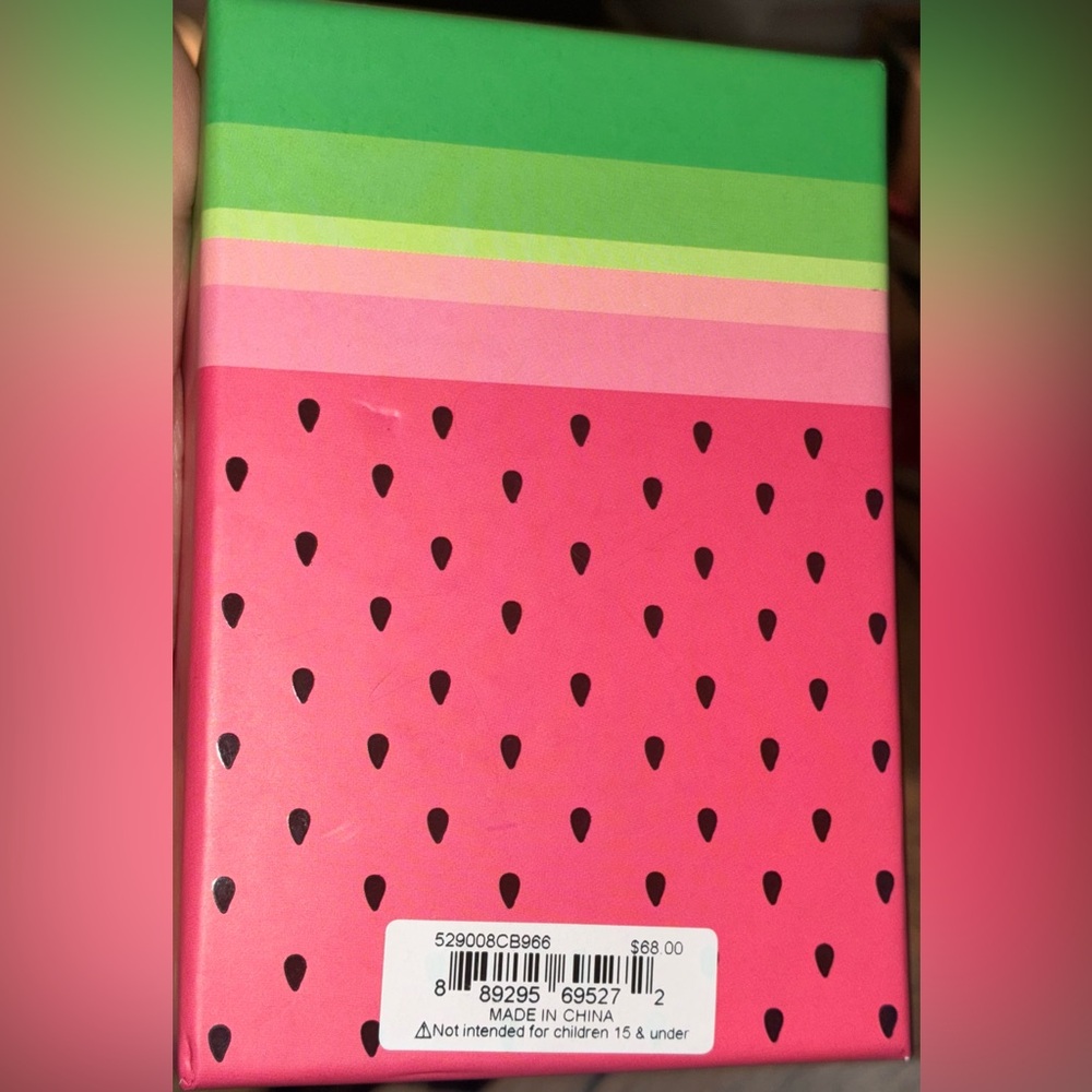 BETSEY JOHNSON Watermelon Viral Fun Crystal-Encrusted Keychain Bag Charm NEW NWT - Picture 8 of 8